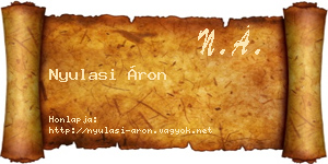 Nyulasi Áron névjegykártya