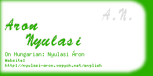 aron nyulasi business card